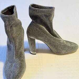 MICHAEL Michael Kors Mandy Glitter Stretch-Knit Ankle Boot | Size 7 | New